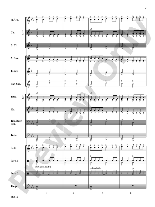 Stick Figures - Concert Band Conductor Score & Parts (Digital Download)