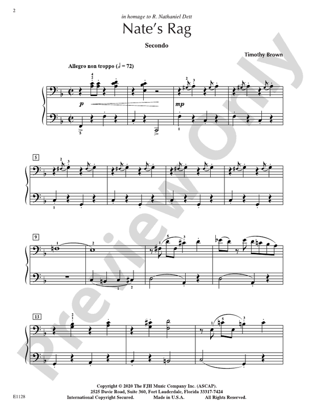 Nate's Rag - Piano (Digital Download)