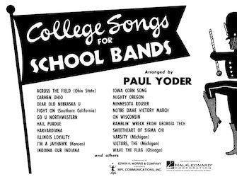 College Songs for School Bands - Concert Band Double Bass Part Hal Leonard 4458330