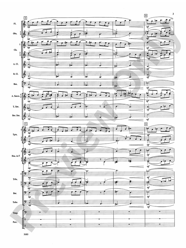 Barcarolle - Concert Band Conductor Score & Parts (Digital Download)