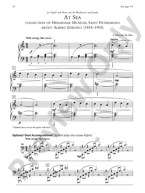 At Sea - Piano Solo with Optional Duet Accompaniments (Digital Download)