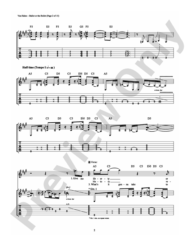 Ballot or the Bullet - Guitar TAB (Digital Download)