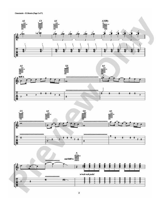 El Muerto - Guitar TAB (Digital Download)