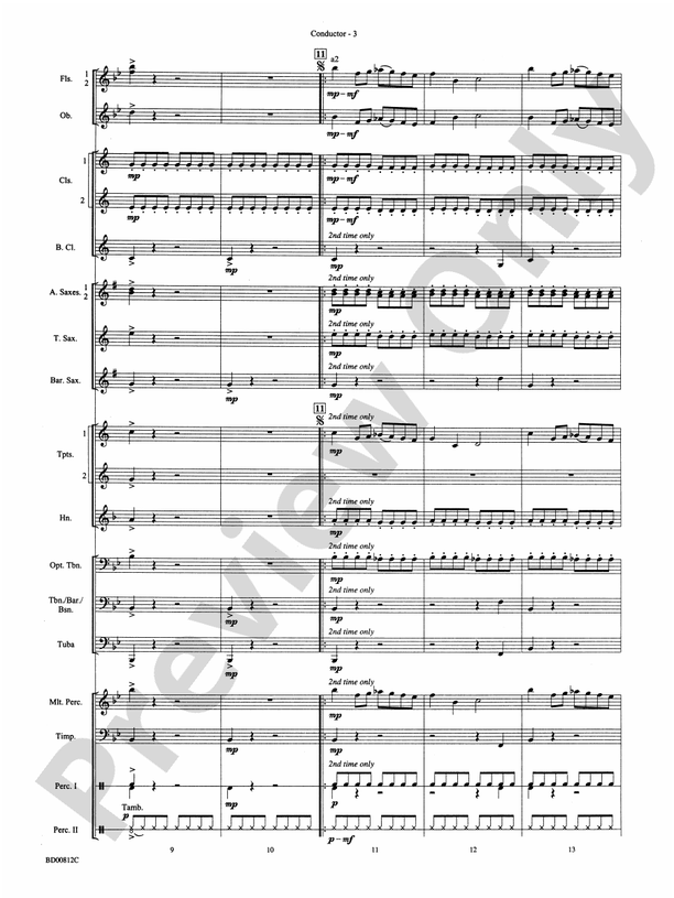 Portsmouth Overture - Concert Band Conductor Score & Parts (Digital Download)