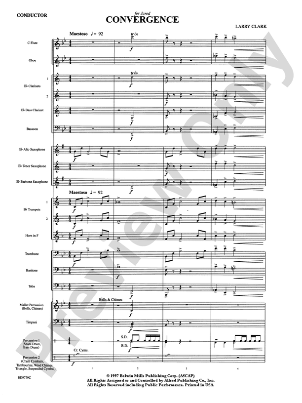 Convergence - Concert Band Conductor Score & Parts (Digital Download)