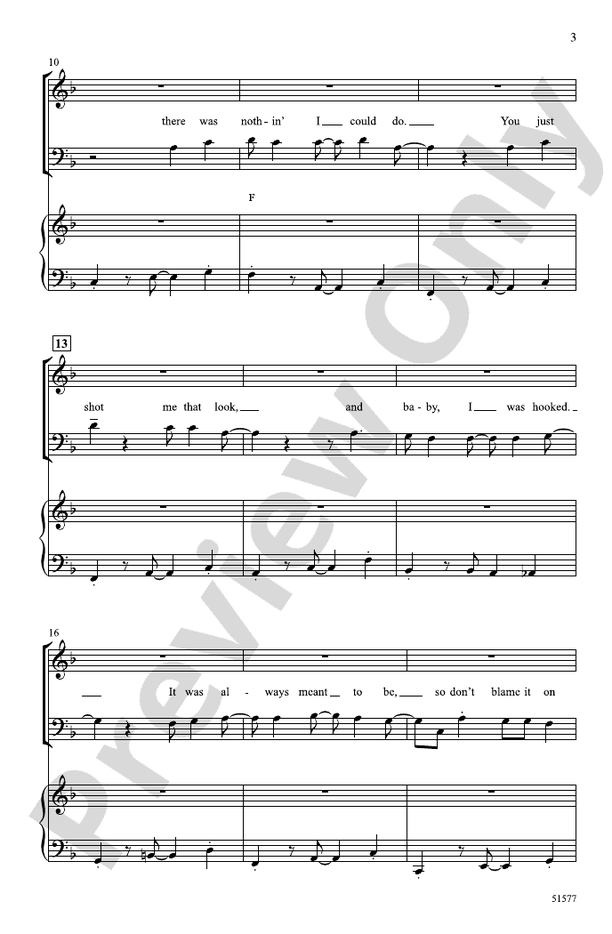 Don't Blame It on Me - SAB Choral Octavo (Digital Download)