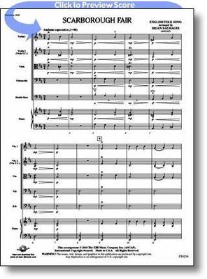 Scarborough Fair - English Folk Song - Brian Balmages FJH Music Company Score/Parts