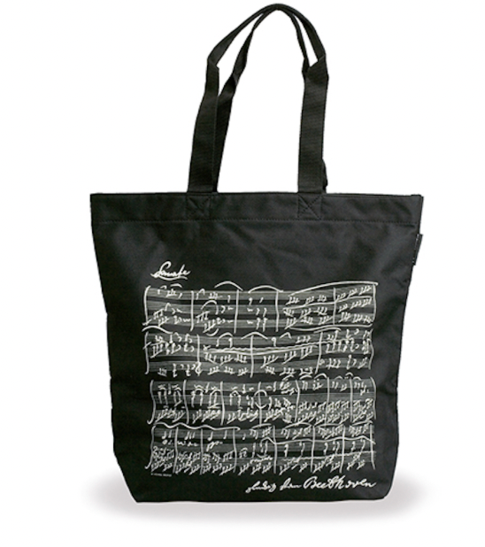 Shopping or Music Bag Black Beethoven