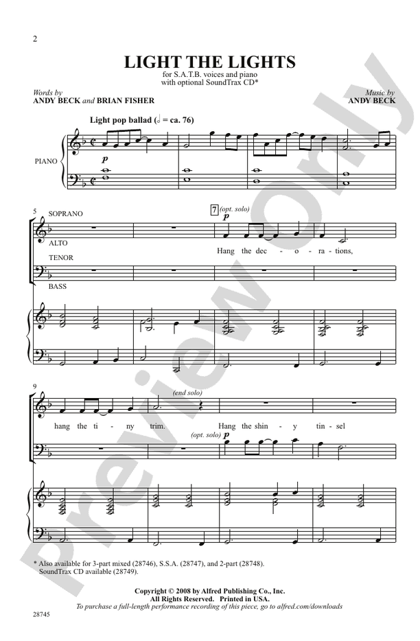 Light the Lights – SATB Choral Octavo (Digital Download)