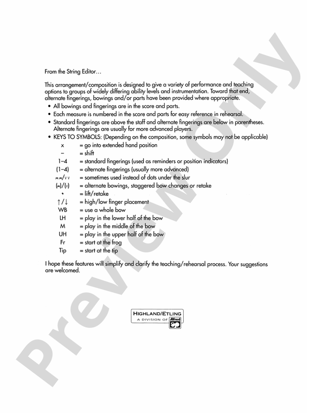 Highland Variations – String Orchestra Conductor Score & Parts (Digital Download)