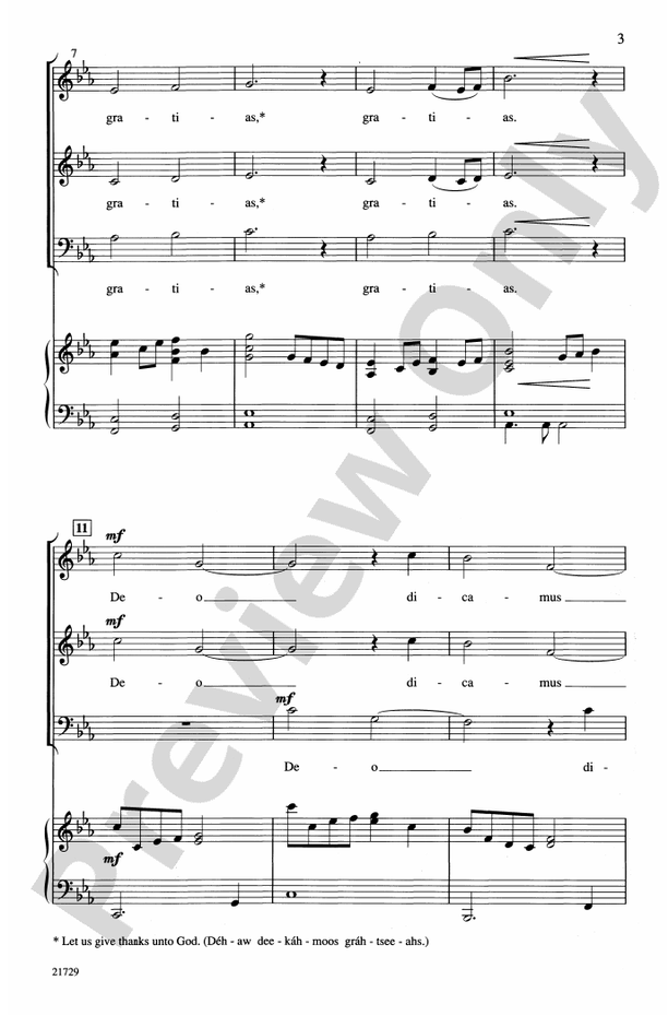 Deo Dicamus Gratias – 3-Part Choral Octavo (Digital Download)