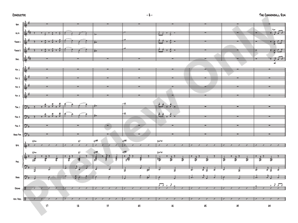 The Cannonball Run - Jazz Ensemble Conductor Score & Parts(Digital Download)