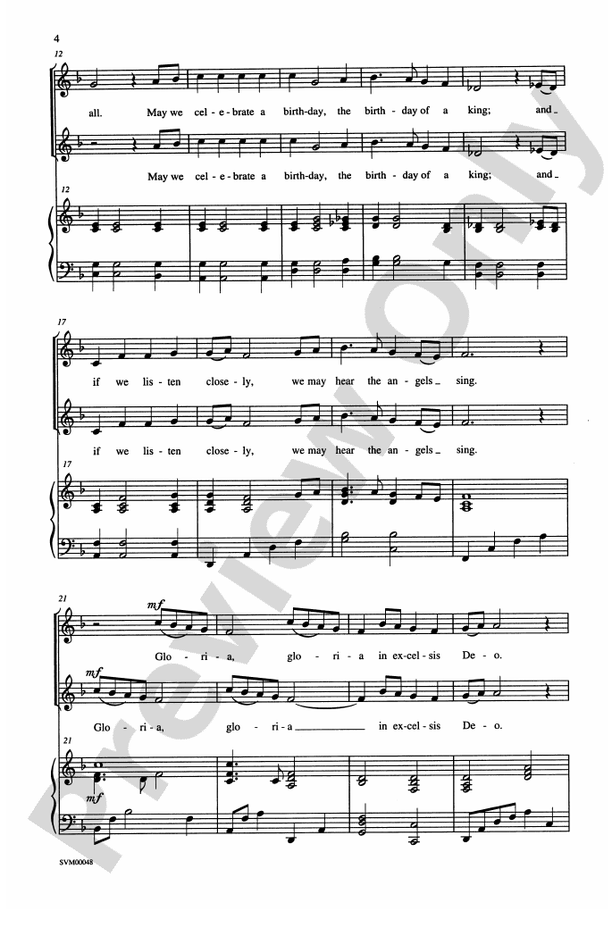 A Christmas Gloria - 2-Part Choral Octavo (Digital Download)