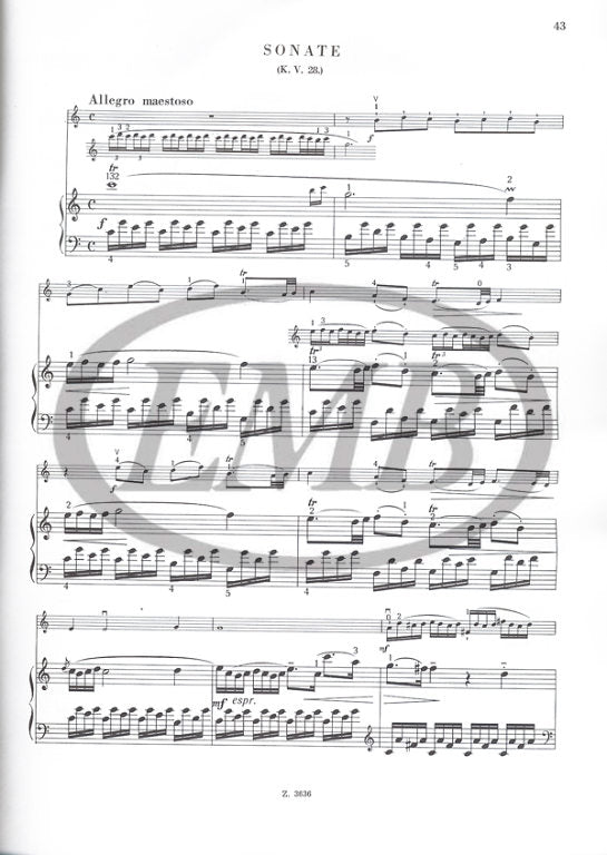 Mozart - Early Sonatas Volume 2 - Violin/Piano Accompaniment EMB Z3636