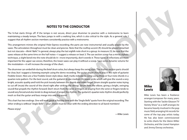 Hot Chocolate (from The Polar Express) - Jazz Ensemble Conductor Score & Parts (Digital Download)