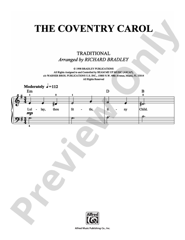 The Coventry Carol - DSM-PS-0006590 - Easy Piano (Digital Download)