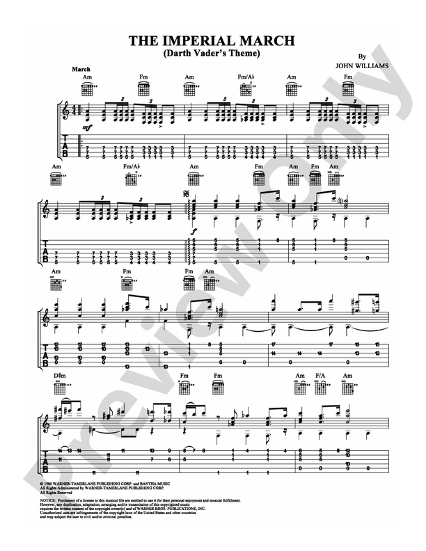 The Imperial March (Darth Vader's Theme) - Guitar TAB (Digital Download)