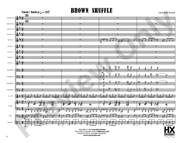 Brown Shuffle – Jazz Ensemble Conductor Score & Parts (Digital Download)