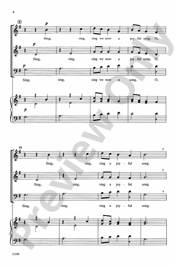 A Joyful Madrigal - 3-Part Mixed or SAB, a cappella Choral Octavo (Digital Download)