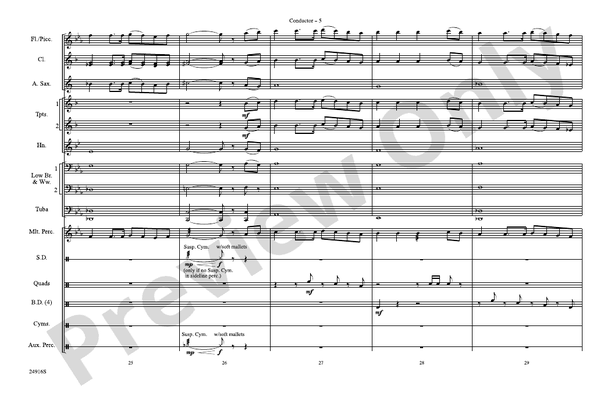 How the West Was Won – Marching Band Conductor Score & Parts (Digital Download)