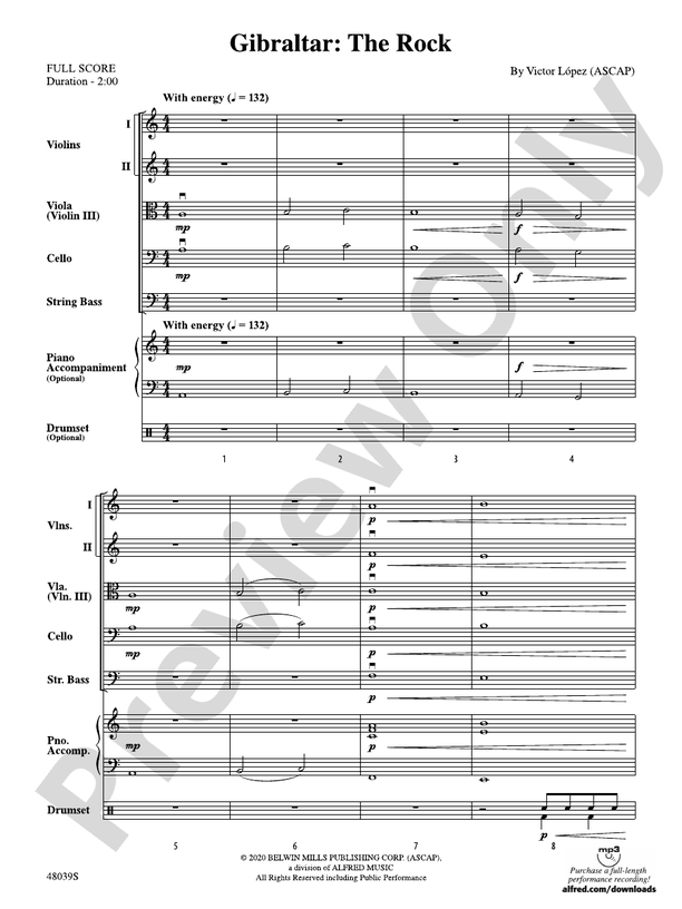 Gibralter: The Rock - String Orchestra Conductor Score & Parts (Digital Download)