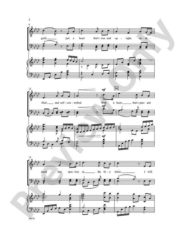 A Pure Heart - TBB Choral Octavo (Digital Download)