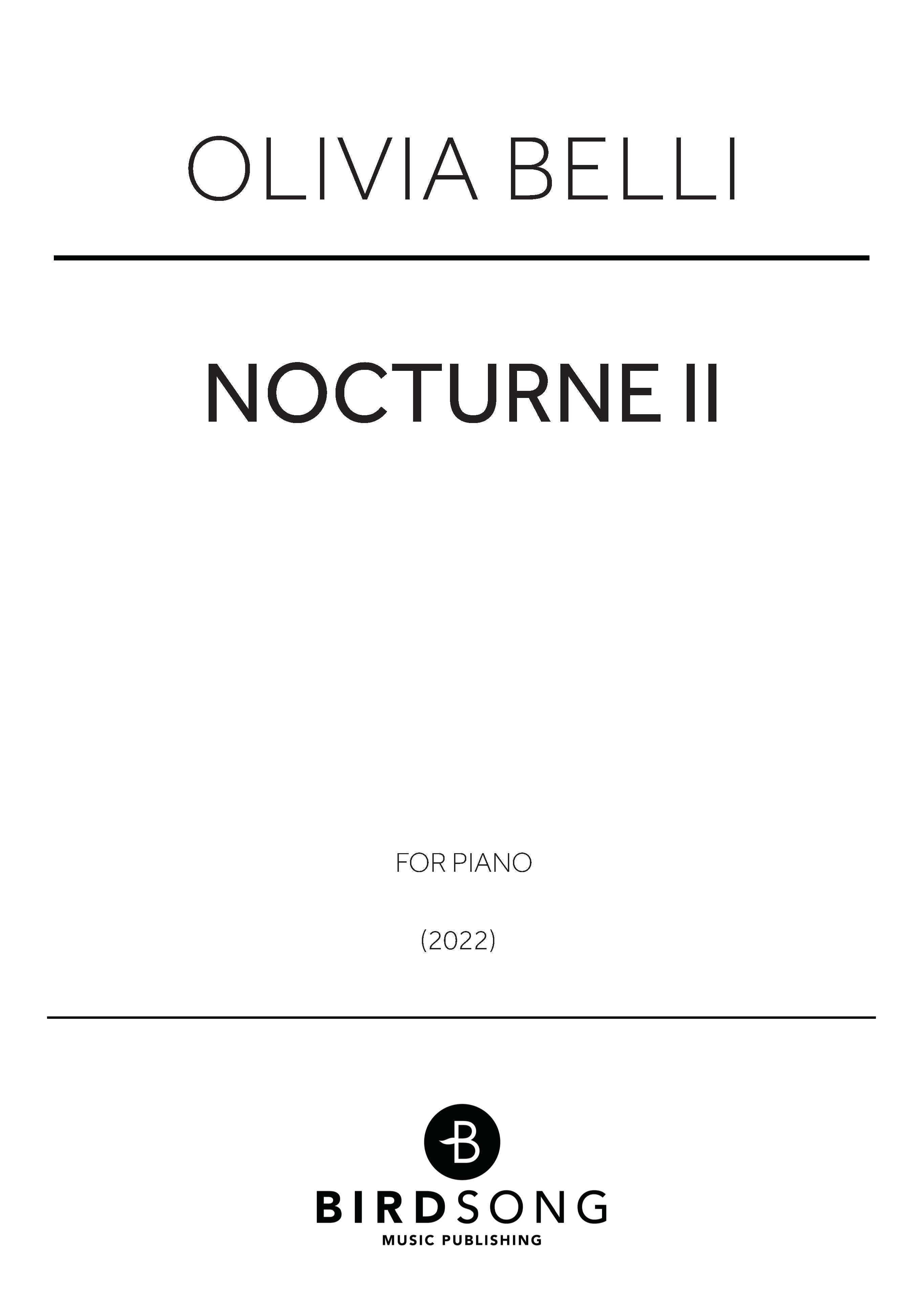 Belli - Nocturne II - Piano Solo (Digital Download)