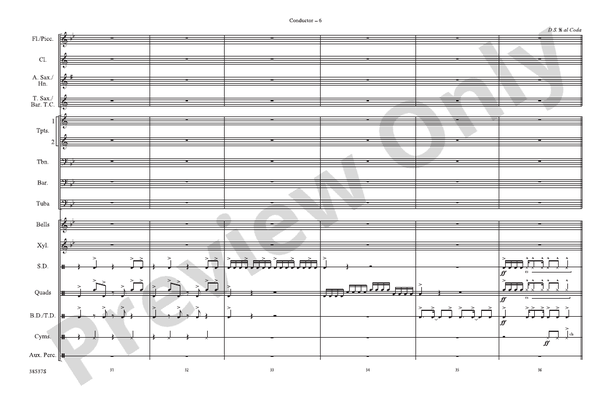 Finale (Don't Feed the Plants) – Marching Band Conductor Score & Parts (Digital Download)