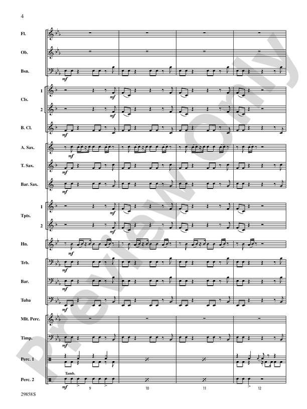 Clumsy (as recorded by Fergie on the album The Dutchess) - Concert Band Conductor Score & Parts (Digital Download)