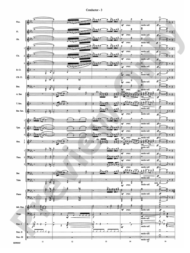 Songs of Earth, Water, Fire and Sky - Concert Band Conductor Score & Parts (Digital Download)