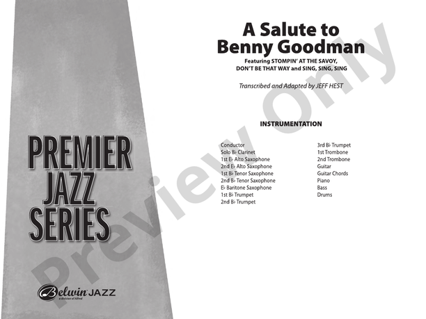 A Salute to Benny Goodman - Jazz Ensemble Conductor Score & Parts (Digital Download)