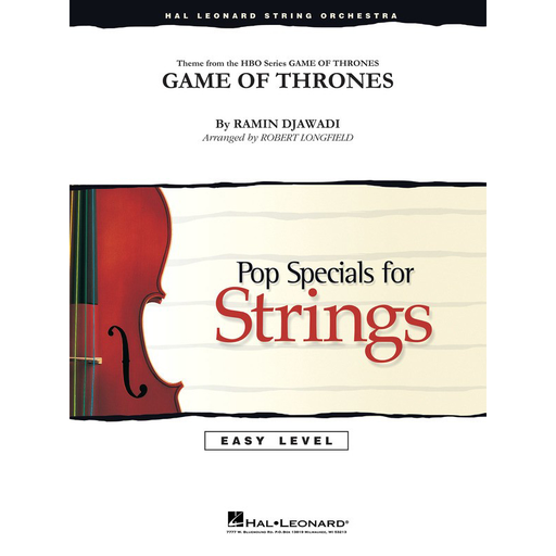 Game Of Thrones - String Orchestra Grade 2 Score/Parts arranged by Longfield Hal Leonard 4492038