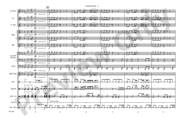 Love Rollercoaster – Marching Band Conductor Score & Parts (Digital Download)