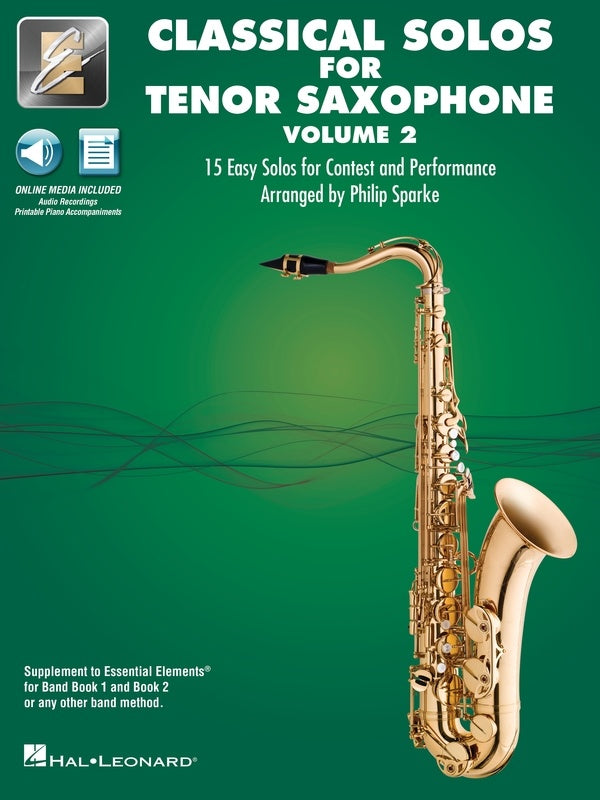 Classical Solos Volume 2 - Tenor Saxophone/Media Access Online Hal Leonard 870106