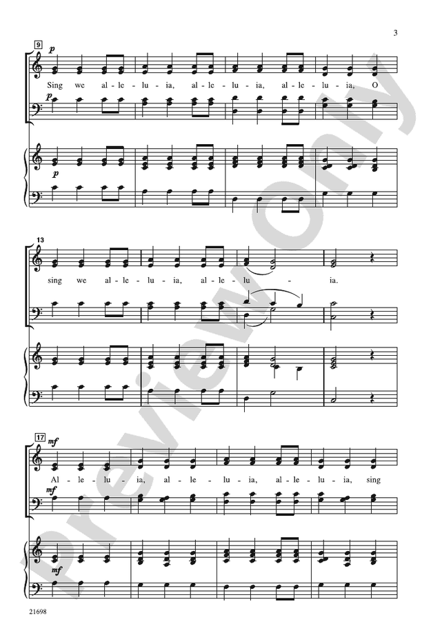 Alleluia Madrigal - SATB, a cappella Choral Octavo (Digital Download)