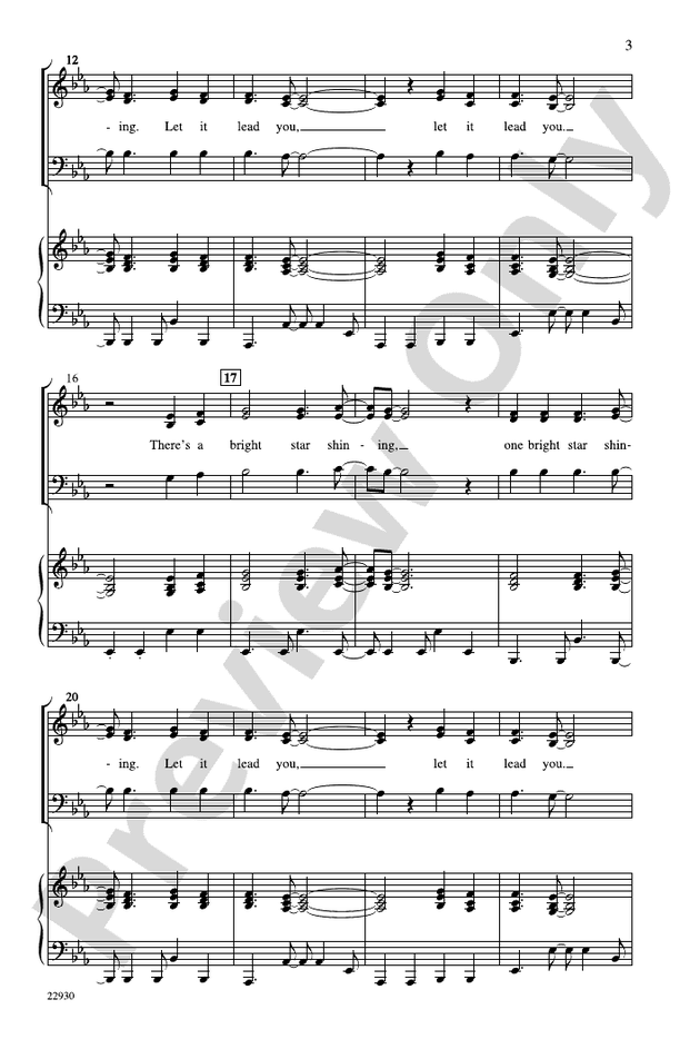 Bright Star Shining! – 3-Part Choral Octavo (Digital Download)