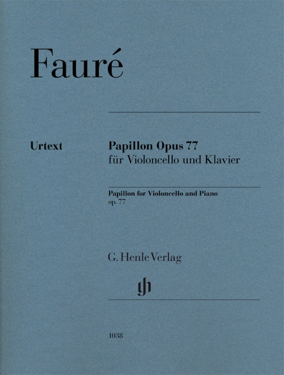 Papillon Op 77 for Cello and Piano