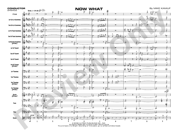 Now What - Jazz Ensemble Conductor Score & Parts (Digital Download)