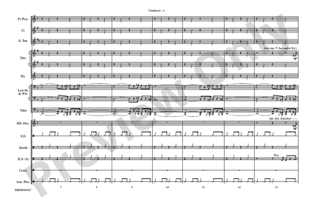 The Pink Panther – Marching Band Conductor Score & Parts (Digital Download)