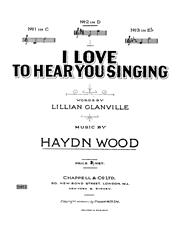 I Love To Hear You Singing - D Major Vocal/Piano (Digital Download)