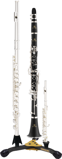 Flute/Clarinet/Piccolo Multi-Stand – Hercules Flute, Clarinet and Piccolo Stand with Bag