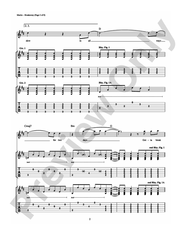 Breakaway - Guitar TAB (Digital Download)