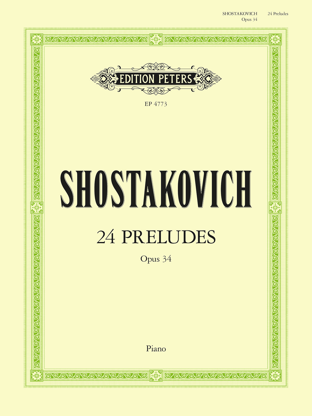 Shostakovich - Prelude No.5 (from 24 Preludes Op. 34) (EP4773) - Piano Solo (Digital Download)