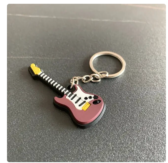 Keyring Electric Guitar Rubber