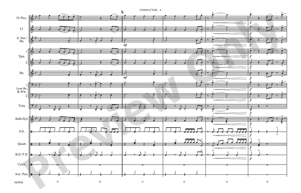 Already Gone (Arr. Doug Adams) – Marching Band Conductor Score & Parts (Digital Download)