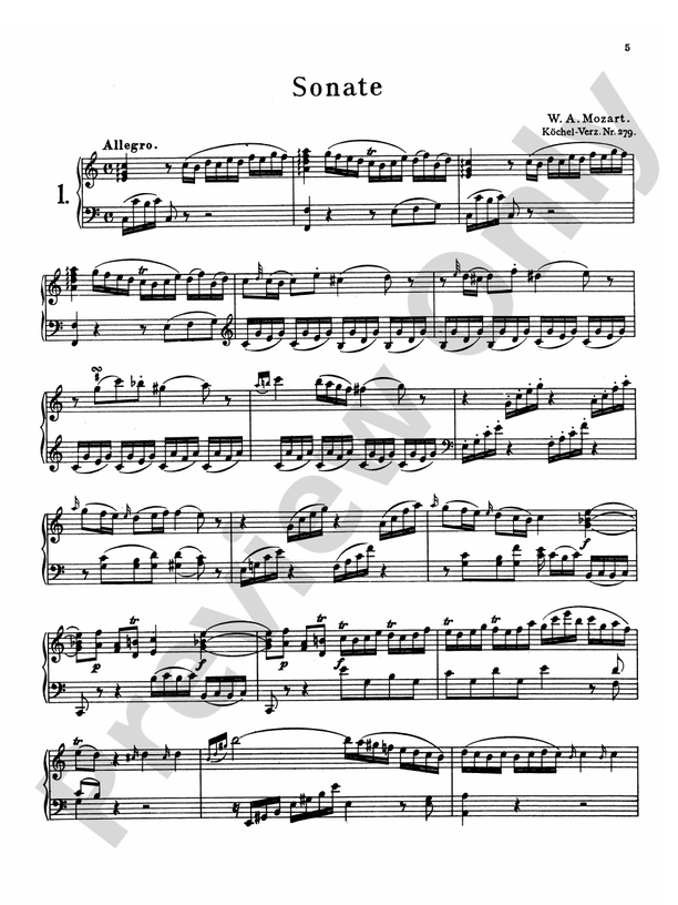 Mozart - Sonatas (Urtext) - Piano Solo (Digital Download)