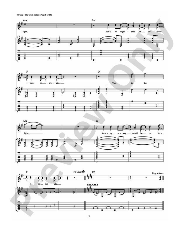 The Great Debate - Guitar TAB (Digital Download)