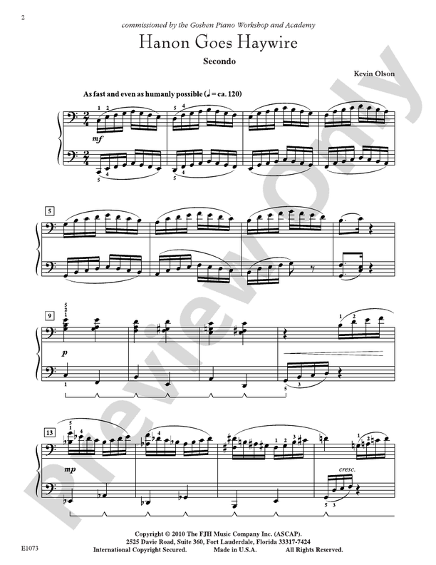 Hanon Goes Haywire - Piano (Digital Download)