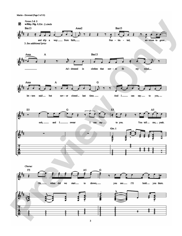 Drowned - Guitar TAB (Digital Download)