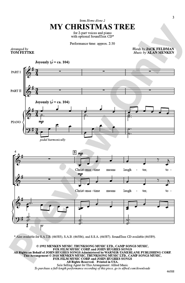 My Christmas Tree – 2-Part Choral Octavo (Digital Download)